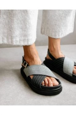 ALOHAS Sandalen Marshmallow Check Black -Aloha Winkel e3fd3317ec19982f3db3211ef28181e3
