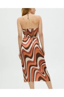 ALOHAS Midirokken High Tied Skirt Kaleidoscope Red