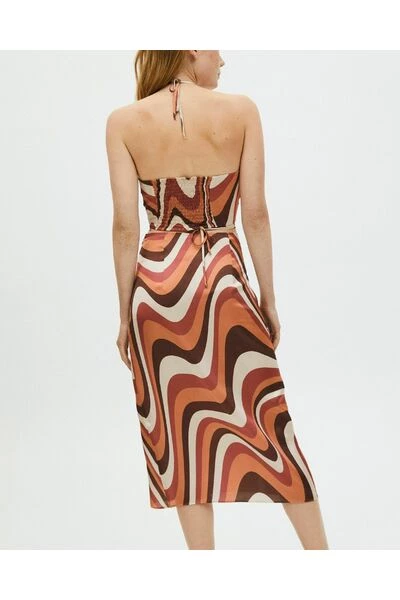 ALOHAS Midirokken High Tied Skirt Kaleidoscope Red 1 ALOHAS Midirokken High Tied Skirt Kaleidoscope Red