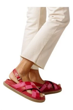 ALOHAS Sandalen Marshmallow Scacchi Red