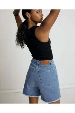 ALOHAS Denim Shorts Berry Blue