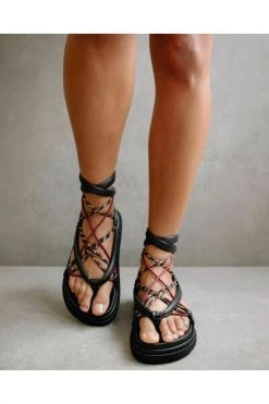 ALOHAS Sandalen Jungle Laced Up Sandals Black -Aloha Winkel f777cfcd93df90c27d924e90c7204c4e