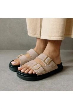 ALOHAS Sandalen Buckle Strap Sandals Beige