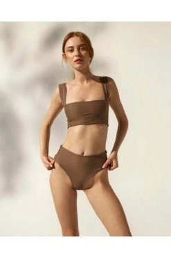 ALOHAS Bikini's The Pentagon Bikini Bottom Brown -Aloha Winkel f8b470a2d255139d177494206c733828