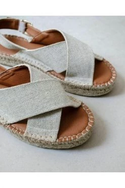 ALOHAS Sandalen Crossed Platform Sandals Beige -Aloha Winkel fb76f8130c84ee4638afe36a53ff7c7c